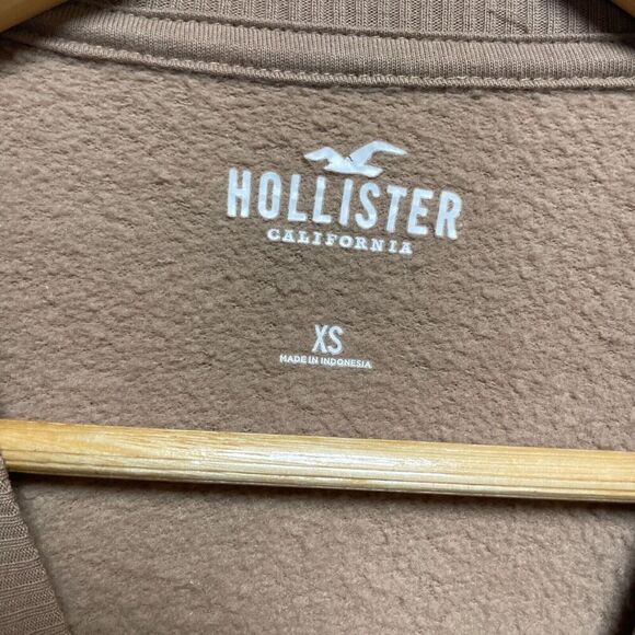 Hollister XS Brown Crewneck Sweatshirt ‘Spend Time in Nature’ Mushrooms - Picture 3 of 8